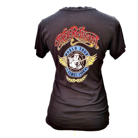 True Religion Crystal Logo Tee Shirt - Picture 2 of 10